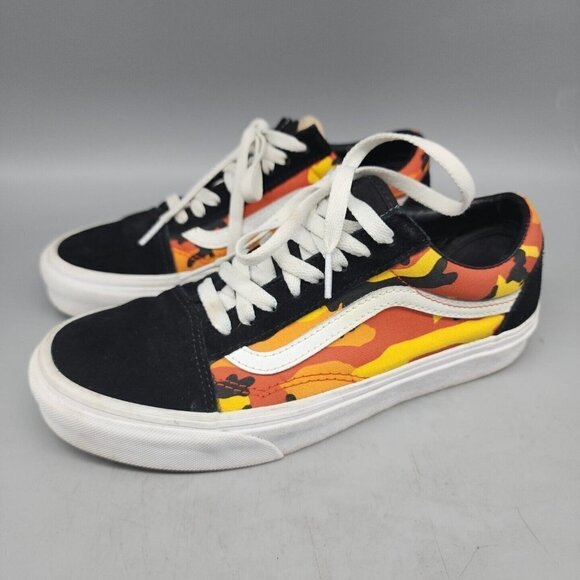 Vans Shoes - Vans Authentic Camo Men's Low Top Sneakers Shoes Orange US 6.5 Women's 8.0